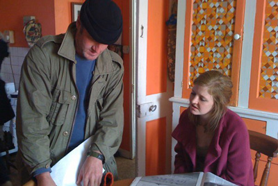 48hr_Branchage-Morning_Mist-BTS-2 Steve and Lydia are clearly startled to be in a 48hr Challenge with a script...