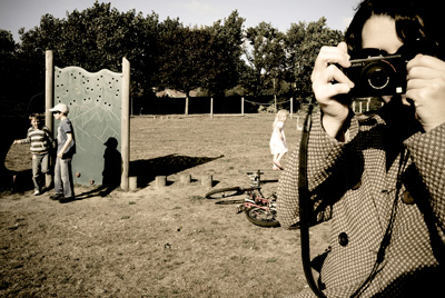 48hr_Branchage-Occupied-BTS-2 Emma and the camera they shot the film with.